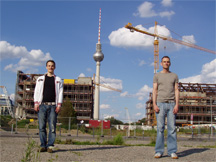 Authors of picidae in front of the TV-tower in Berlin